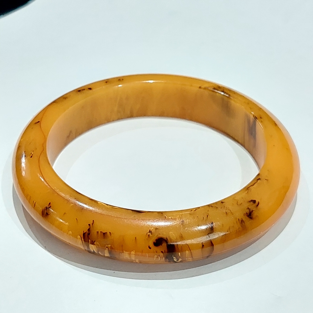 Antique Amber Bakelite Bangle Bracelet